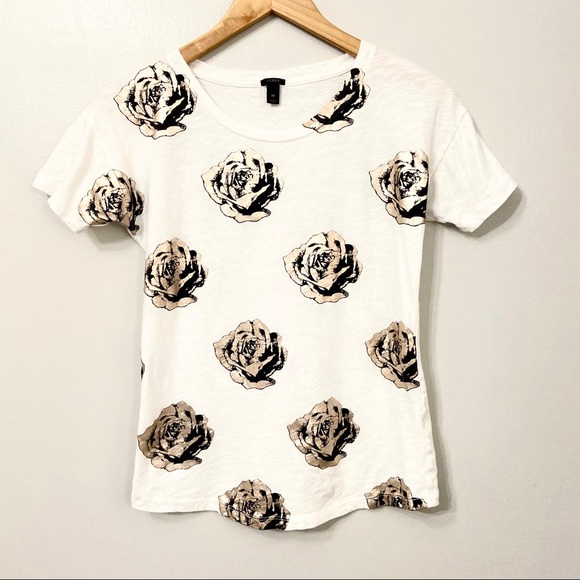 J. Crew Rose Gold Graphic Tee Size Extra Small - Picture 5 of 8